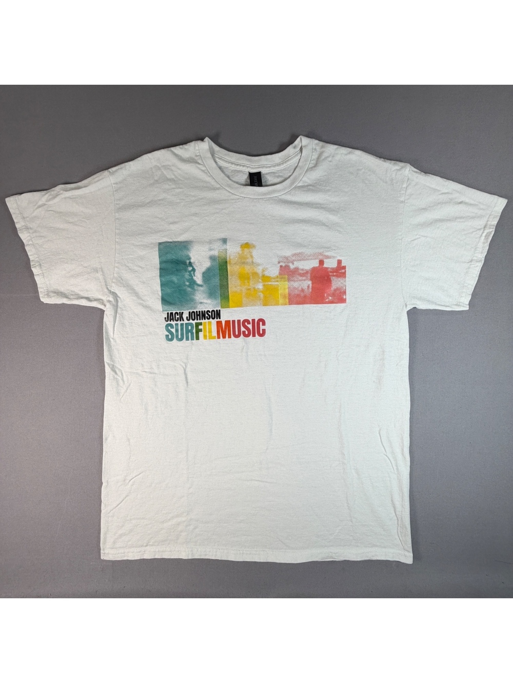 Jack Johnson SURFILMUSIC 2026 Tour Shirt Mens L White 2 Sided Concert Tee